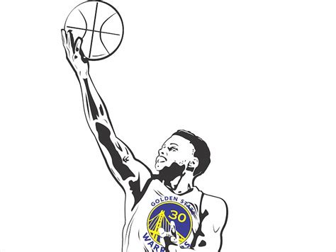 Stephen Curry Svg Clipart Vector Golden State Warrior Etsy