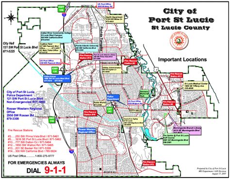 Florida Map With Port St Lucie Printable Maps