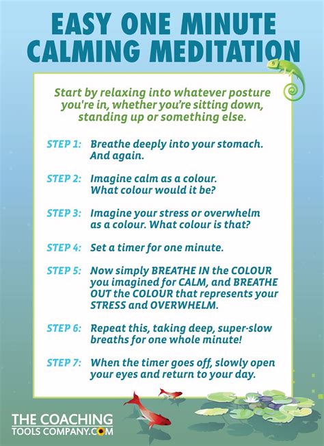 Easy 1 Minute Calming Meditation Graphic The Launchpad The Coaching