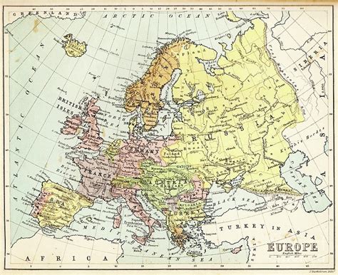 Exploring The Map Of Europe In 1880 A Glimpse Into The Continents