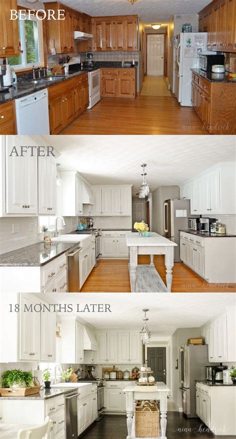 Photos Painting Oak Cabinets White Before And After And Review Alqu