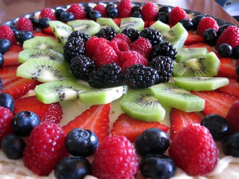 Something you'll notice about most pie recipes. Fresh Fruit: Fresh Fruit Tart Paula Deen
