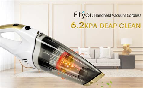 Fityou Handheld Vacuum Cordless Upgraded 6200pa Super