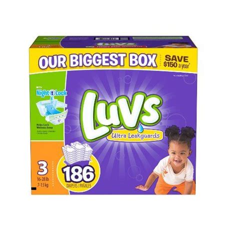 Luvs With Ultra Leakguards Size 3 Diapers 186 Count Luvs Diapers