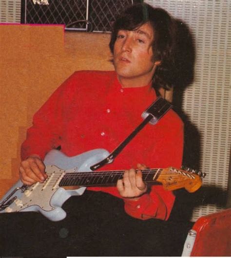 John Lennon And His 61 Stratocaster In Sonic Blue John Lennon The