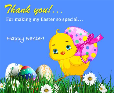 Cute Easter Thank You Card Free Thank You Ecards Greeting Cards