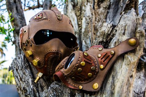 Handmade Leather Wearable Ant Mask Full Head Mask Steampunk Etsy