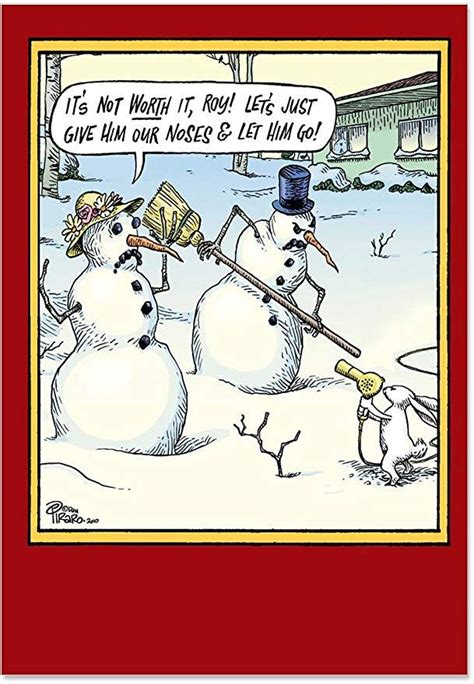 Nobleworks 12 Funny Cards For Christmas Cartoon Stationery Notecard Set Boxed Holiday