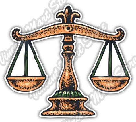 Scales Of Justice Lawyer Attorney Law Car Bumper Vinyl Sticker Decal 4