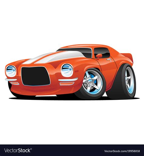 Classic Muscle Car Cartoon Royalty Free Vector Image