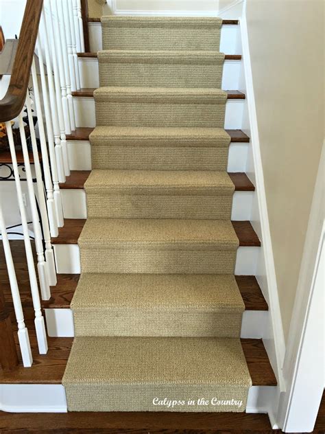 First, i measured the steps so i knew the size of the runner i was looking for. A Sisal Substitute for the Stairs | Stair runner carpet, Sisal stair runner, Stair runner