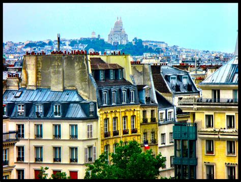 Paris Architecture City Rooftops With Sacre Coeur In The Distance