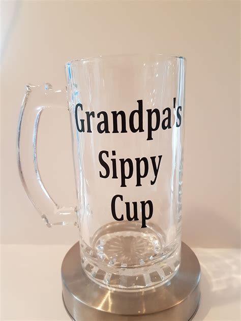 Grandpas Sippy Cup Beer Glass Stein Custom Etsy Beer Glass