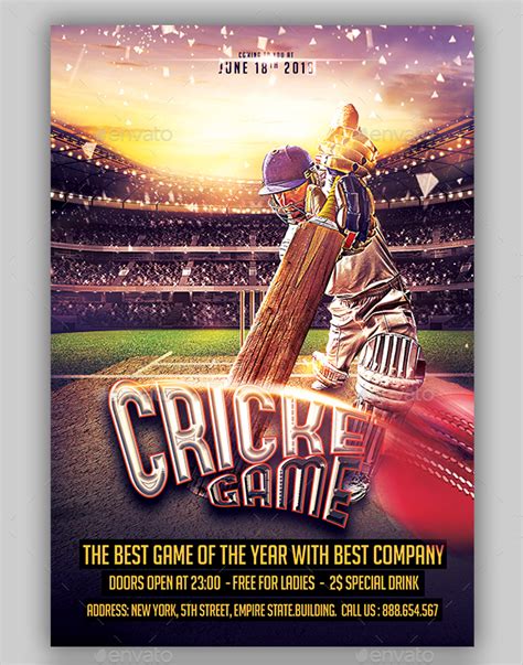 15 Cricket Flyer Templates Free Premium Psd Vector Eps Downloads