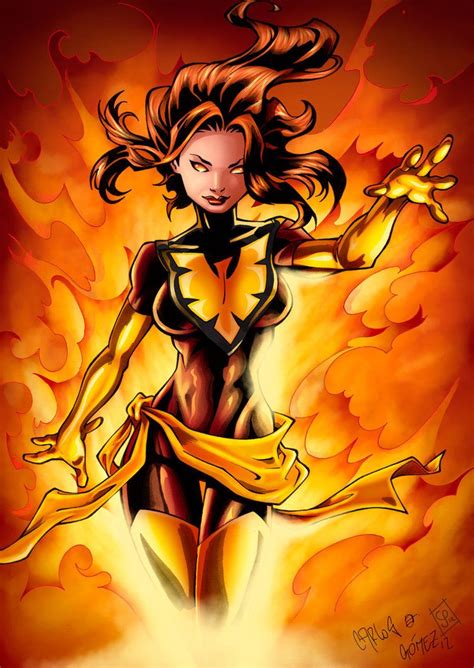 Dark phoenix is the name given to jean grey after she became corrupted by the hellfire club and turned into a vastly powerful supervillain who proceeded to cause chaos across the universe until being defeated in a battle that supposedly claimed her life (of course jean grey was later revealed alive). Phoenix | Fantasy comics, Dark phoenix, Comic books art