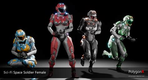 Sci Fi Space Soldier Female In Characters Ue Marketplace