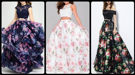 Long Skirts Designs Stunning Floral Print Satin Skirts Party Wear