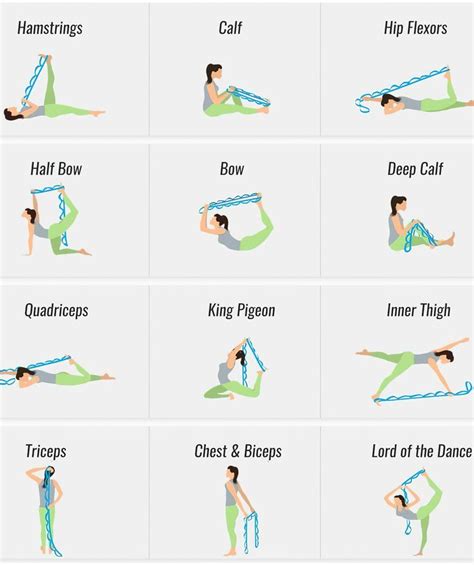 Trideer Yoga Strap Stretching Strap 1012 Loops Non Elastic Stretch