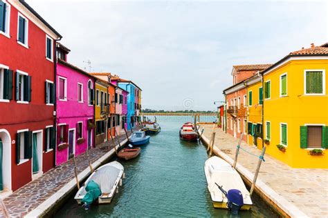 Colorful Traditional Houses In The Burano Burano Island Venice