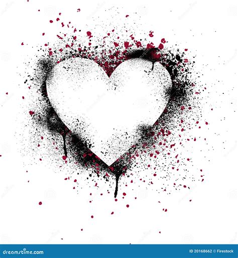 Grunge Paint Splatter Heart Stock Photography Image 20168662