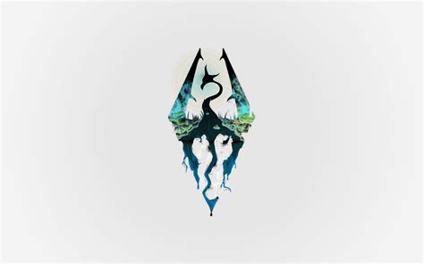 Wallpaper Illustration Video Games Logo The Elder Scrolls V Skyrim