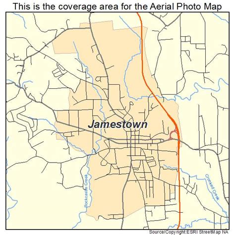 Aerial Photography Map Of Jamestown Tn Tennessee