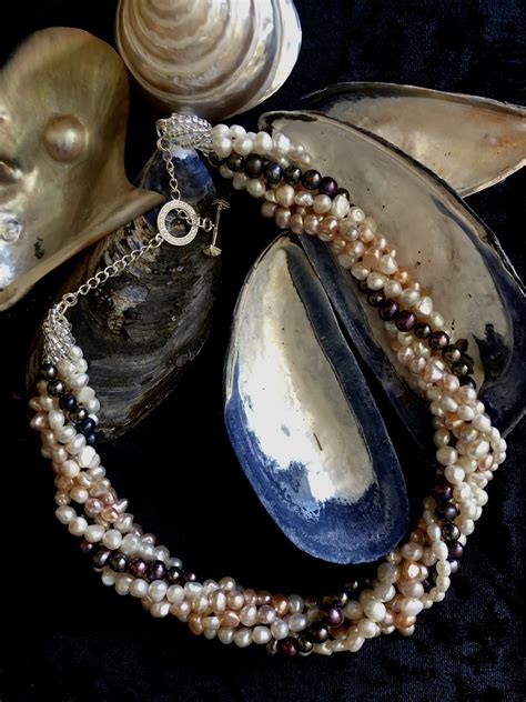 Six Strand Freshwater Pearl Twist Necklace Jewels And Hats
