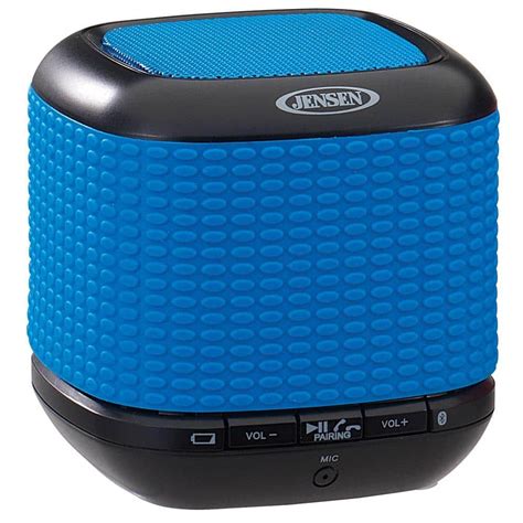 Jensen Portable Rechargeable Bluetooth Wireless Speaker With Nfc Blue