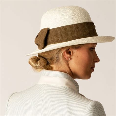 Stone Bow Detail Italian Hat Ladies Country Clothing Cordings