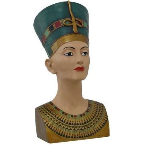 Queen Nefertiti Bust Statue Hand Painted Replica Bust Of Ancient