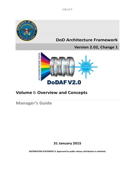 Pdf The Dod Architecture Framework Volume 1 Overview And Concepts