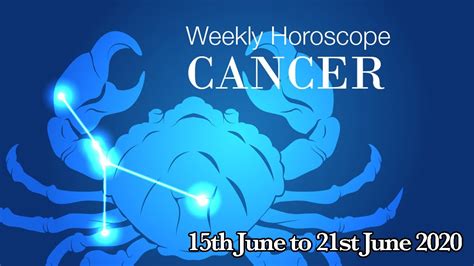 Cancer Weekly Horoscopes Video For 15th June 2020 Preview Youtube