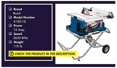 bosch 4100 table saw owner's manual