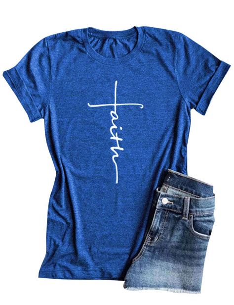 zxh cross faith t shirt graphic tees christian shirt faith shirts for kitilan