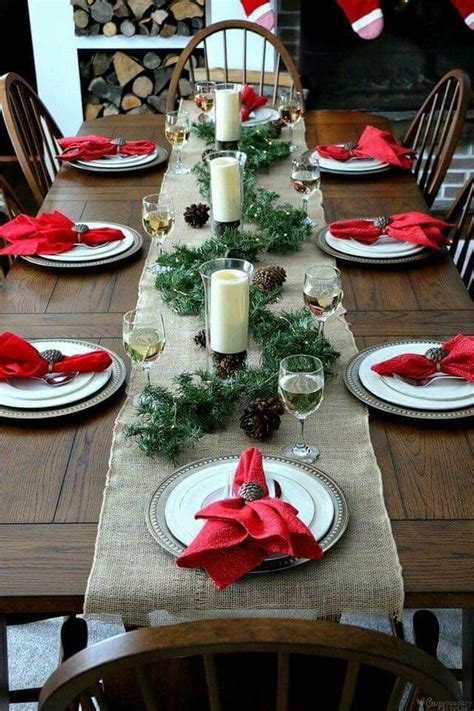 Try any one of these 2020 holiday centerpiece ideas to brighten your holiday. Simple Christmas table | Christmas dining table, Christmas ...