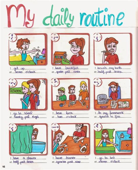 The English Classroom By Mªjose Muela Daily Routines 4th