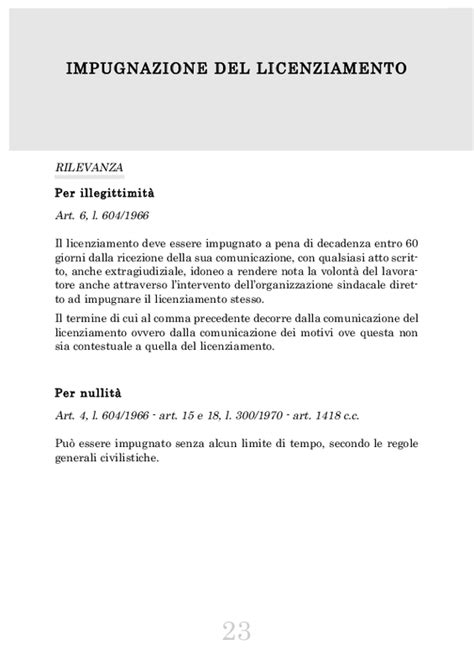 Impugnazione Del Licenziamento Pdf Files Media Cislveneto It