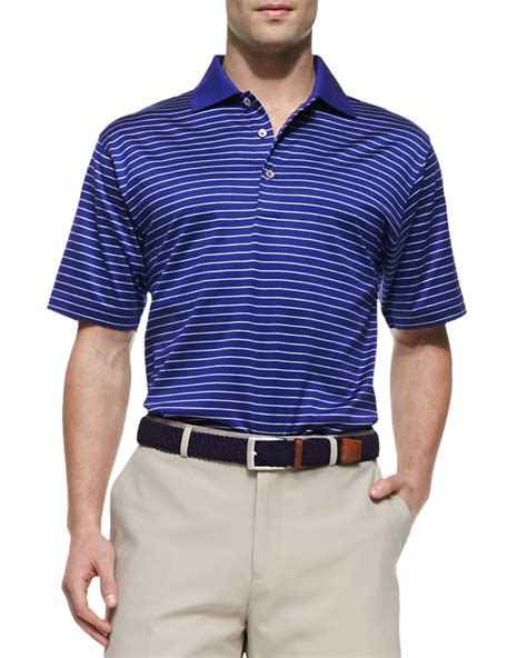 Peter Millar Mercy Stripe Polo Shirt In Blue For Men Lyst