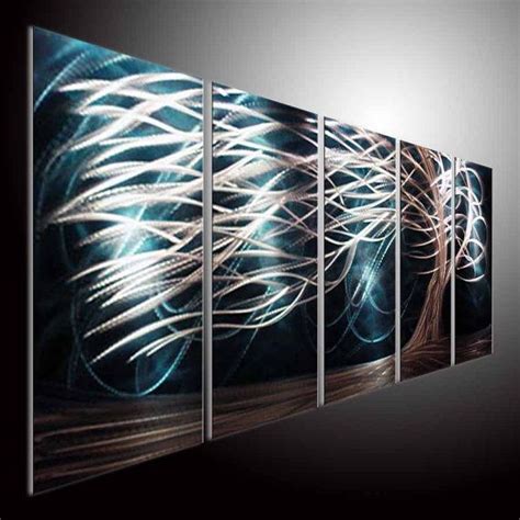 Jammory art deco / 3d wallpaper for home contemporary wall covering canvas material adhesive required mural large wood wall art 3d wall art large art art 3d circle art custom wall wall sculptures sculpture art modern wall. Original Bright Metal Wall Art Modern 3D Painting by ...
