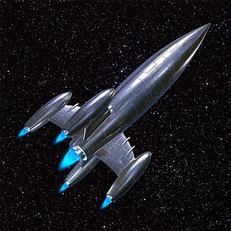 Classic Silver Rocket Ship 3d Max Retro Rocket Retro Futurism Sci Fi