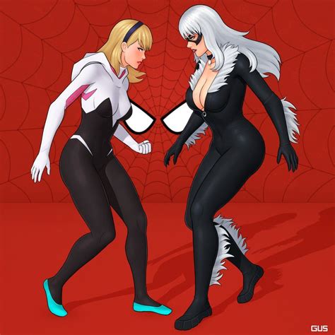 Spider Gwen And Black Cat Spider Gwen Black Cat Spider Woman