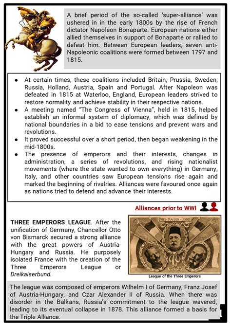 Alliances As A Cause Of World War I Facts Worksheets Types And Treaties