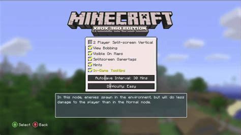 Hiding Toolbar On Minecraft Xbox 360 Edition Youtube