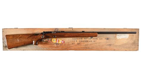 Winchester Model 52c Target Bolt Action Rifle With Wooden Crate Rock