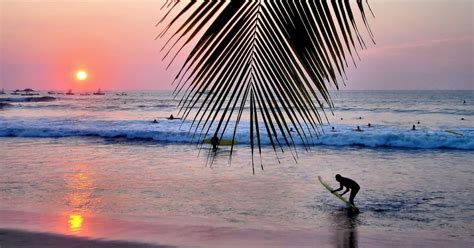 Surfing At Sunset On Playa Tamarindo Costa Rica Encircle Photos