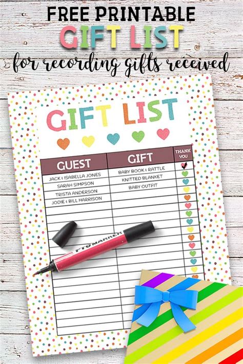 Throwing a baby shower for your best friend? Printable Baby Shower Gift List | Baby shower gift list ...