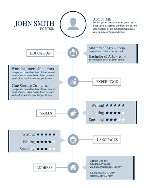 Infographic Resume Cv Template In 2020 Infographic Re