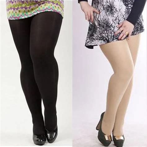 2 Pairs Women Ladies Solid Color Tights 120d Velvet Plus Size Stretchy