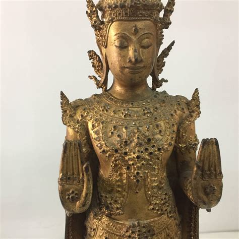 Antique Gilt Bronze Buddha Sculptures From Laosthailand For Sale At