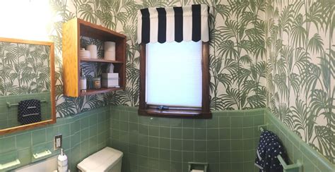 Wallpaper Wonderland Making A Dated Bathroom New Again Sarah In